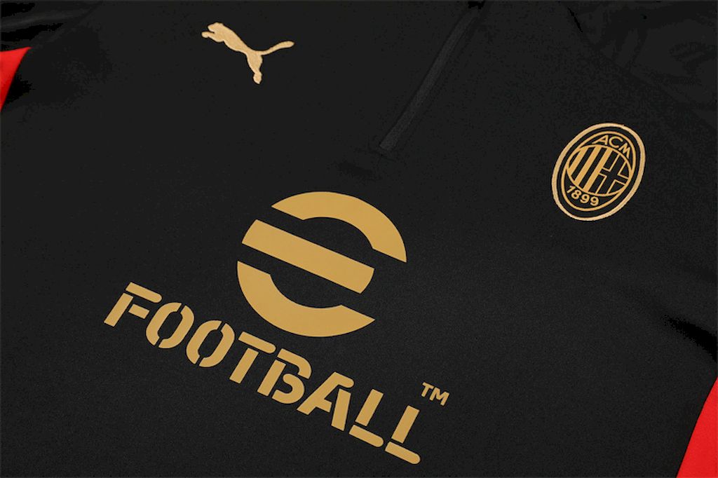 Unisex Ac Milan 2024/25 Half-Zip Adult Sweater+Pant 14001 - Image 4
