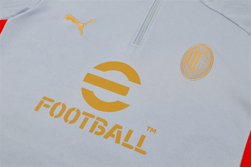 Unisex Ac Milan 2024/25 Half-Zip Adult Sweater+Pant 14001 - Image 5