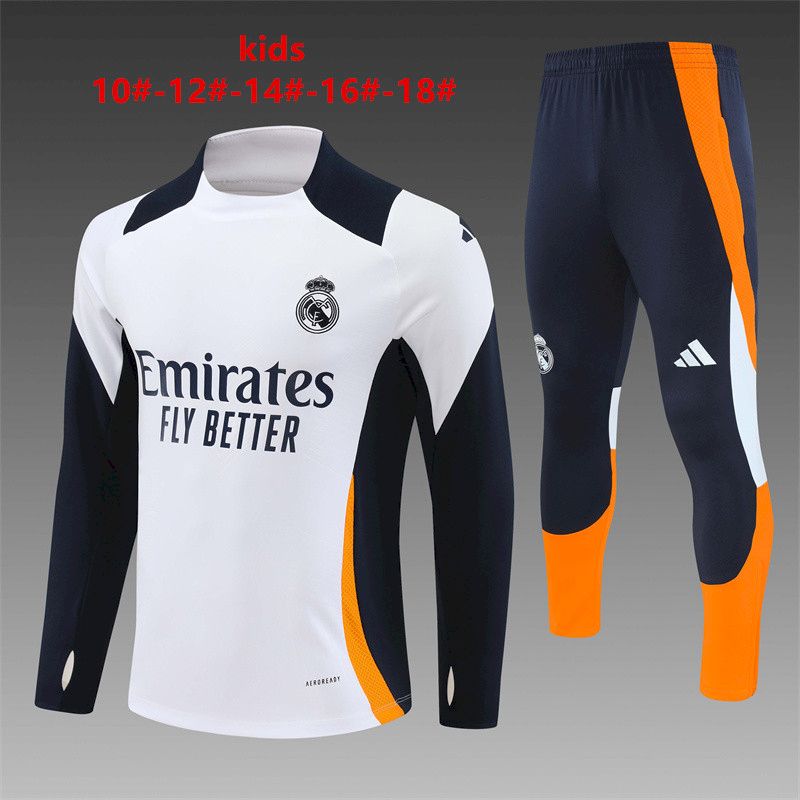 Unisex Real Madrid 2024/25 Half-Zip Kids Sweater+Pant 14001