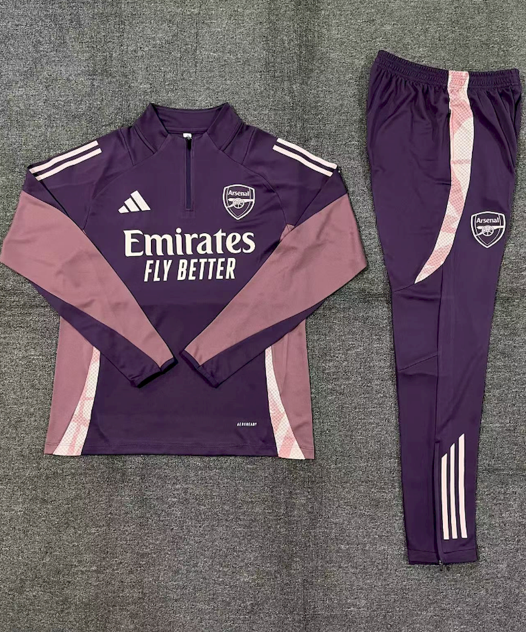Unisex Arsenal 2024/25 Half-Zip Kids Sweater+ Pant 14001 - Image 2
