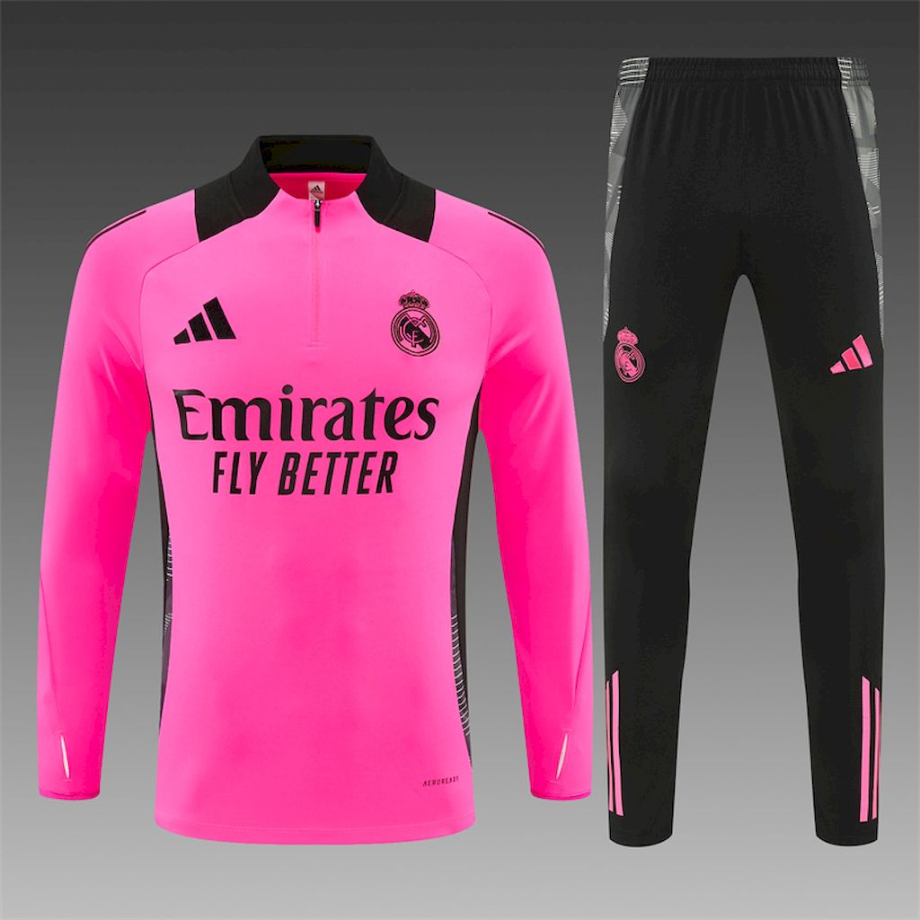 Unisex Real Madrid 2024/25 Half-Zip Adult  Sweater+Pant 14001