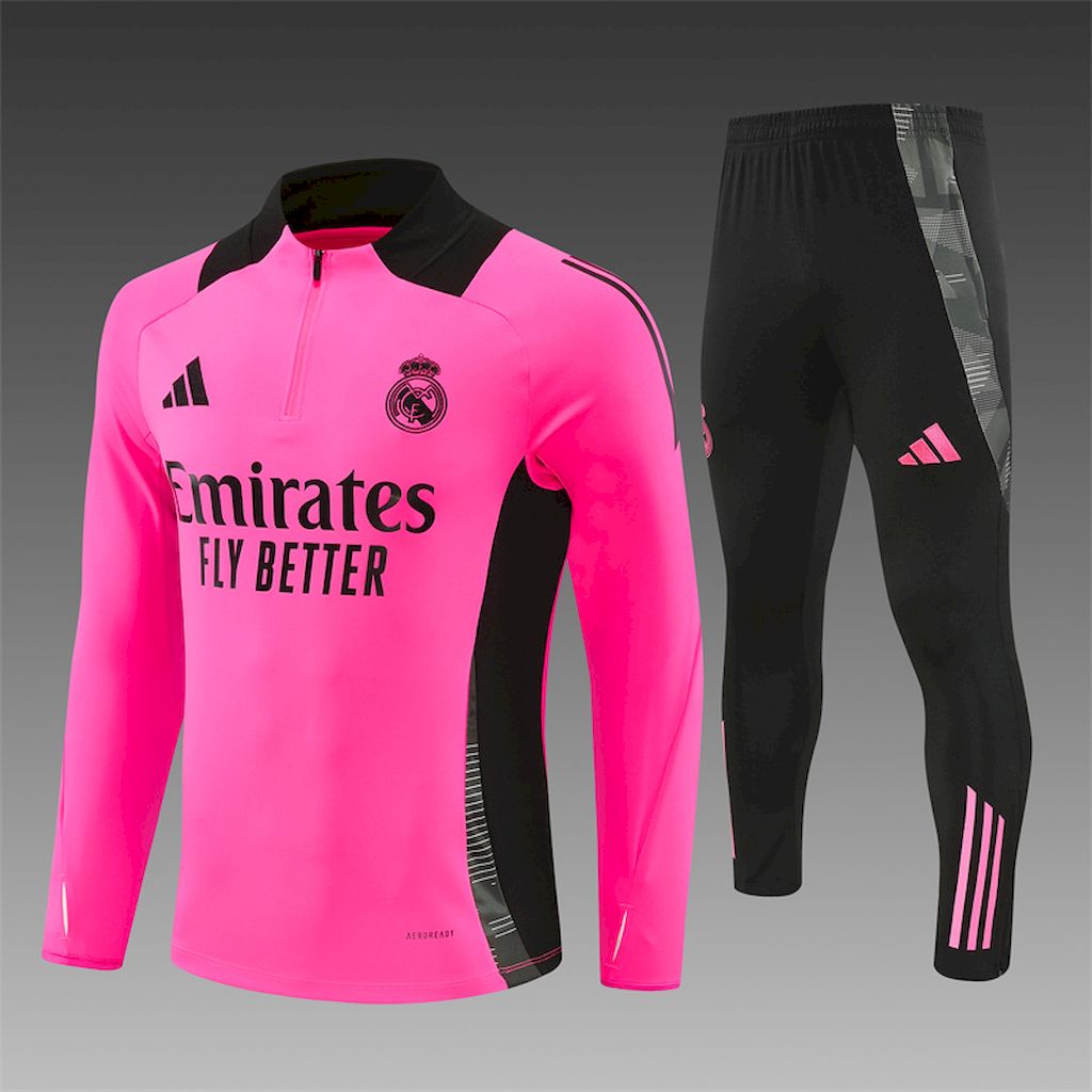 Unisex Real Madrid 2024/25 Half-Zip Adult  Sweater+Pant 14001 - Image 4