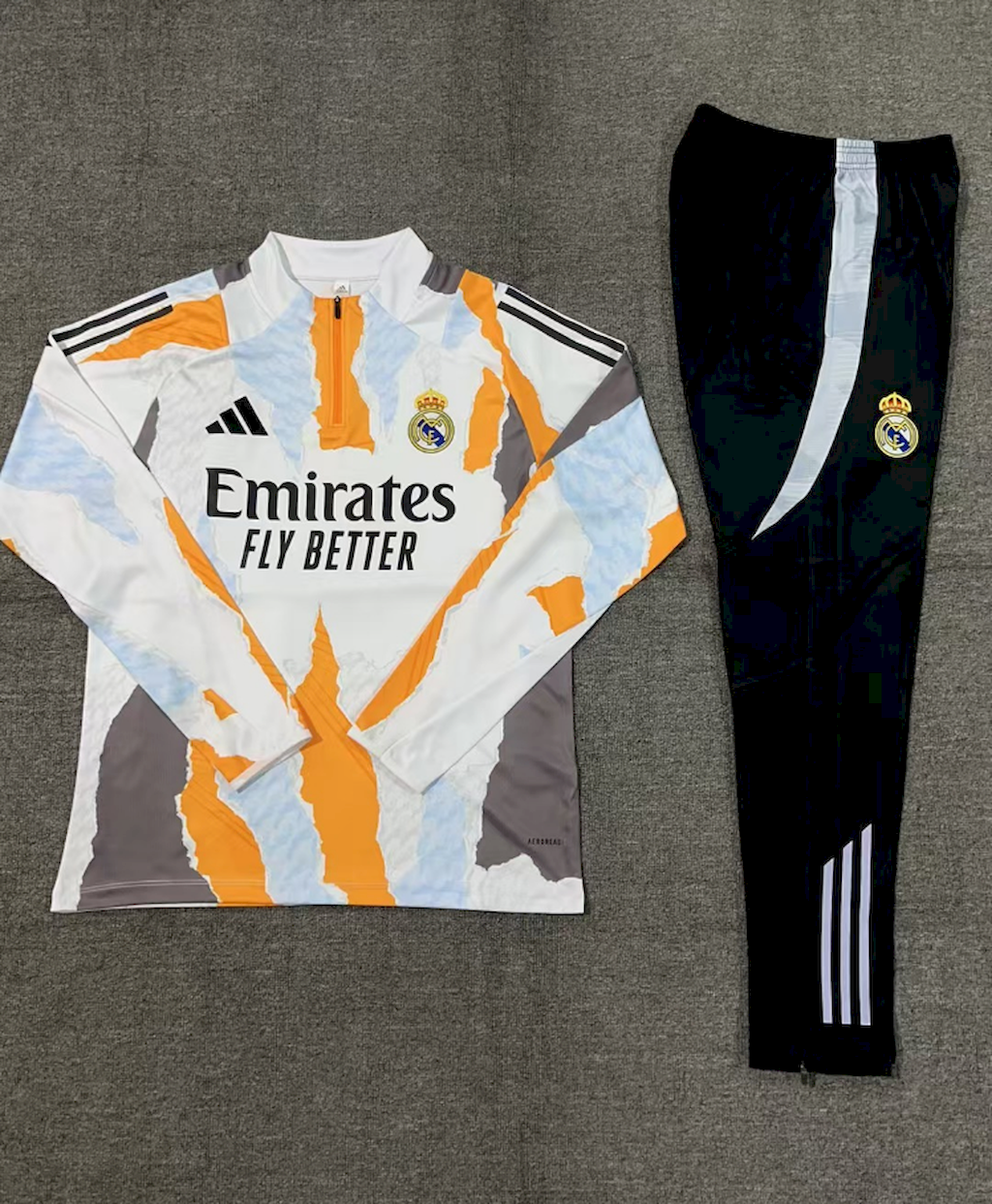 Unisex Real Madrid 2024/25 Half-Zip Kids Sweater+Pant 14001 - Image 2