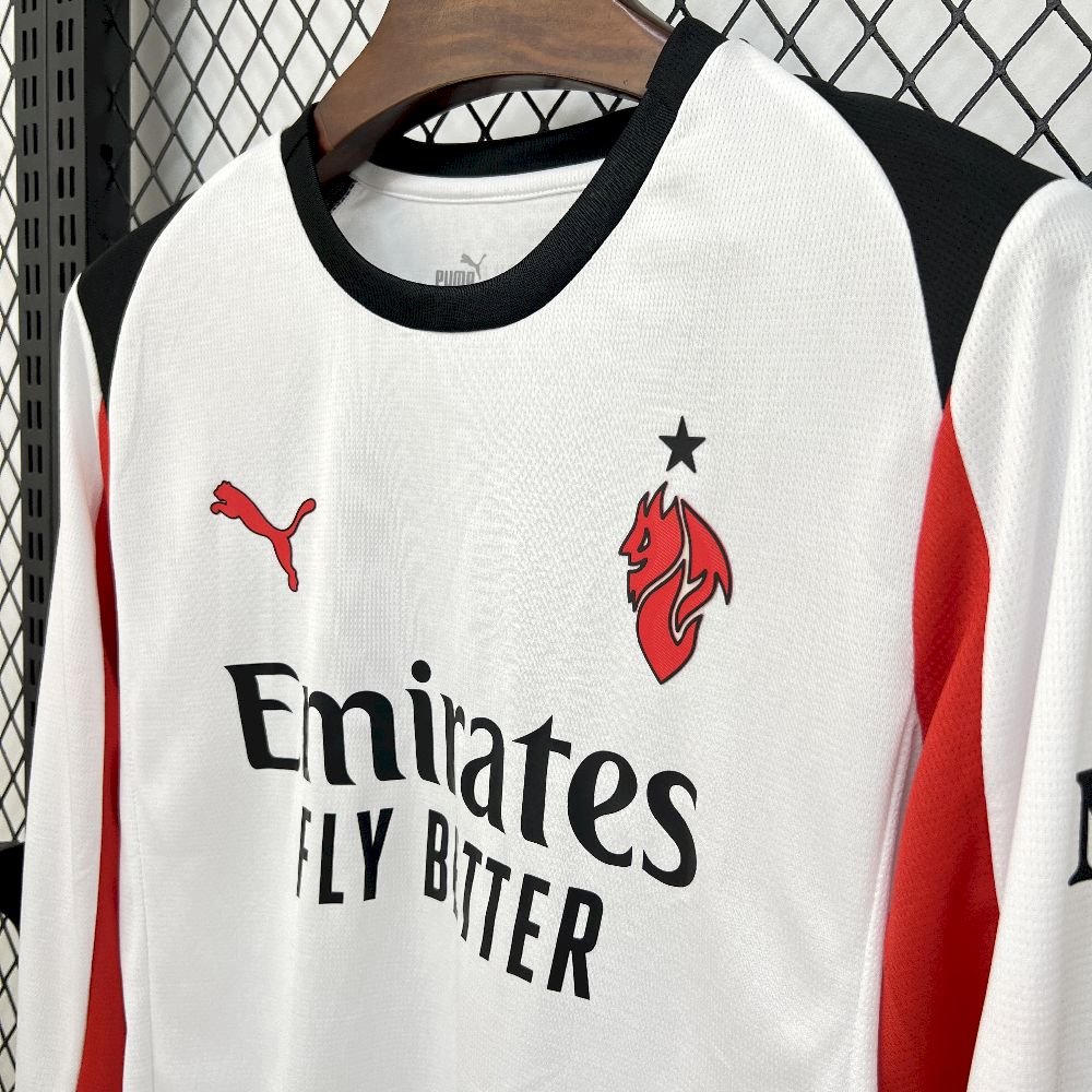Mens Ac Milan 2025/26 Away Long Sleeve Jersey - Image 3