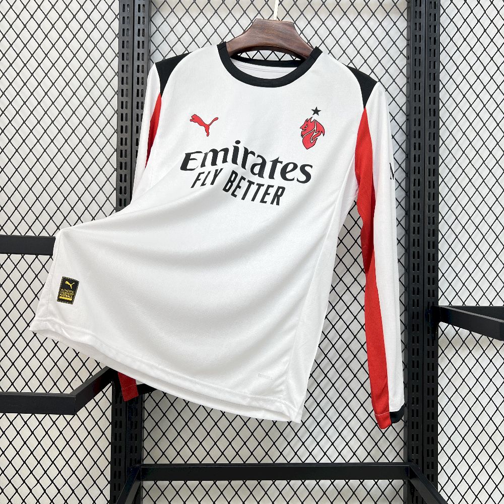 Mens Ac Milan 2025/26 Away Long Sleeve Jersey