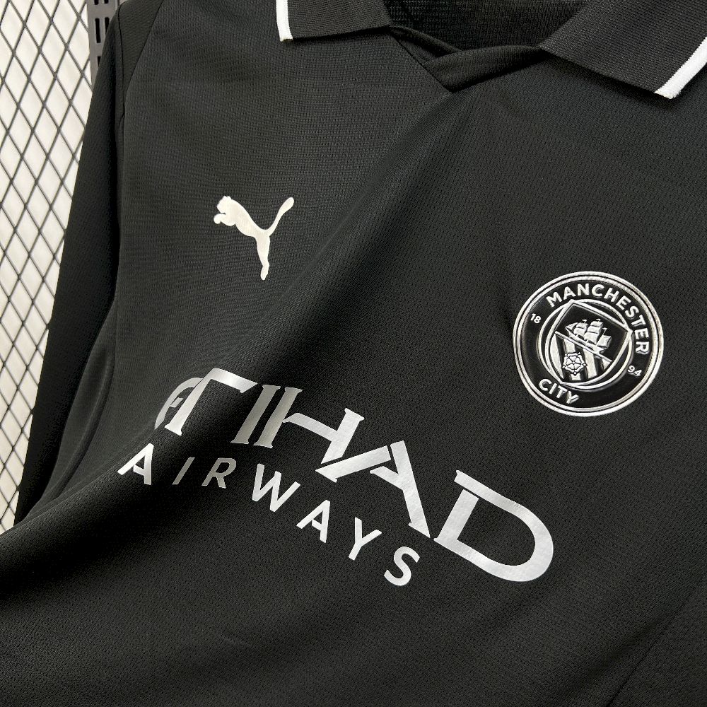 Mens Manchester City 2025/26 Away Long Sleeve Jersey - Image 5