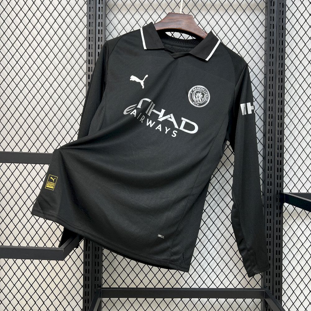 Mens Manchester City 2025/26 Away Long Sleeve Jersey