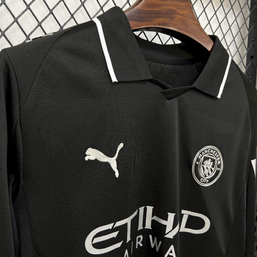 Mens Manchester City 2025/26 Away Long Sleeve Jersey - Image 2