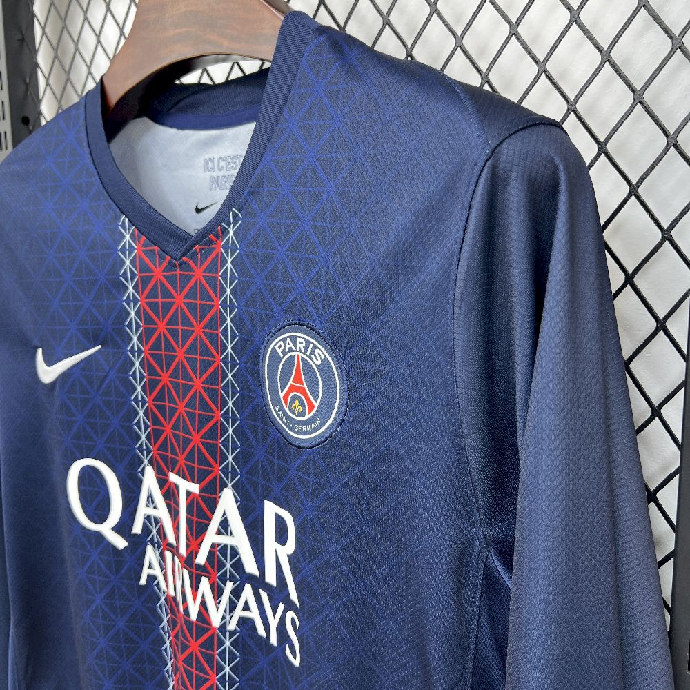 Mens Paris Saint-Germain 2025/26 Home Long Sleeve Jersey - Immagine 4