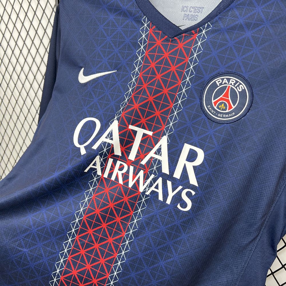 Mens Paris Saint-Germain 2025/26 Home Long Sleeve Jersey - Immagine 2