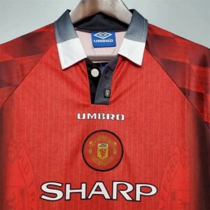 Manchester United 1996 home Camiseta Manga Larga Retro 52541