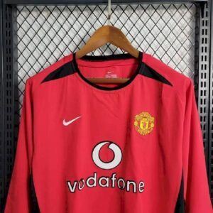 Manchester United 200204 home long sleeve Retro Jersey 58185