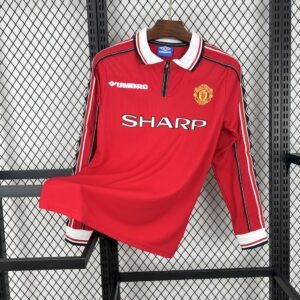 Retro Manchester United 1998/99 Home Long Sleeve Jersey