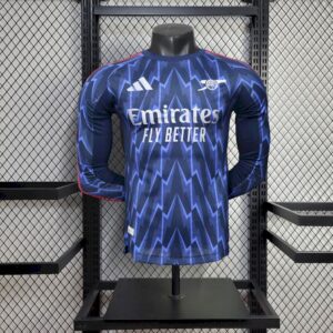 Mens Arsenal 2025/26 Away Long Sleeve Jersey Player Version