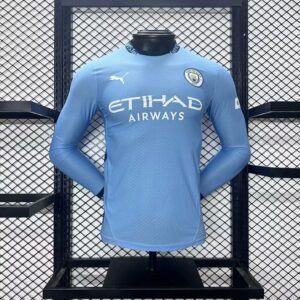 Mens Manchester City 2024/25 Home Long Sleeve Jersey Player Version