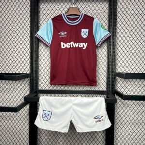 Kids West Ham United 2024/25 Home With Sponsors Kit