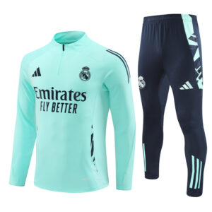 Unisex Real Madrid 2024/25 Half-Zip Pullover+Hose für Erwachsene 14001
