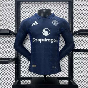 Mens Manchester United 2024/25 Away Long Sleeve Jersey Player Version