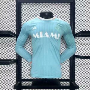 Mens Inter Miami CF 2024/25 Third Long Sleeve Jersey Player Version