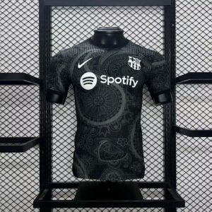 Mens Barcelona 2024/25 Black Jersey Player Version