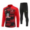 Unisex AC Milan 2024/25 Half-Zip Pullover+Hose für Erwachsene 14001