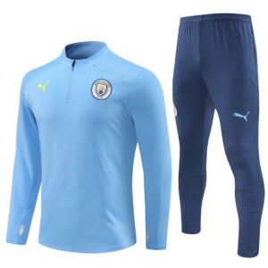 Unisex Manchester City 2024/25 Half-Zip Pullover+Hose für Erwachsene 14001
