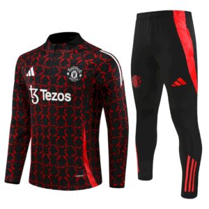 Unisex Manchester United 2024/25 Half-Zip Pullover+Hose für Erwachsene 14001
