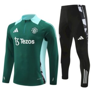 Unisex Manchester United 2024/25 Half-Zip Pullover+Hose für Erwachsene 14001