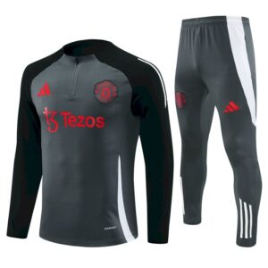 Unisex Manchester United 2024/25 Half-Zip Pullover+Hose für Erwachsene 14001