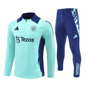 Unisex Manchester United 2024/25 Half-Zip Pullover+Hose für Erwachsene 14001