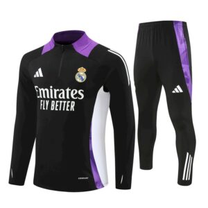 Unisex Real Madrid 2024/25 Half-Zip Pullover+Hose für Erwachsene 14001