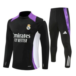 Unisex Real Madrid 2024/25 Half-Zip Pullover+Hose für Erwachsene 14001
