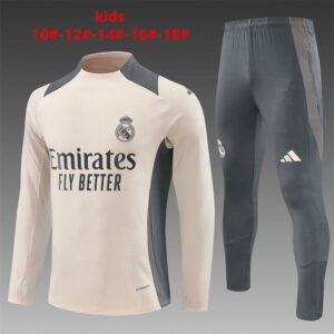 Unisex Real Madrid 2024/25 Half-Zip Kinder Pullover+Hose 14001