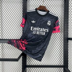 Mens Real Madrid 2024/25 Black Red Dragon Jersey