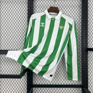 Mens Real Betis 2024/25 Home Long Sleeve Jersey