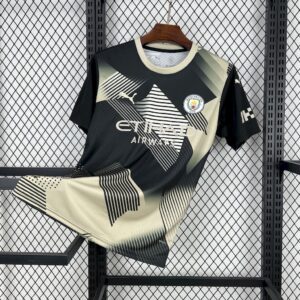 Mens Manchester City 2025/26 Black and yellow concept version Jersey