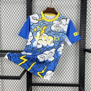 Mens Manchester City 2025/26 Concept version blue and white Jersey