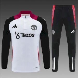 Unisex Manchester United 2024/25 Half-Zip Pullover+Hose für Erwachsene 14001