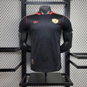 Mens Manchester United 2025/26 Black Terrace Icons Jersey Player Version