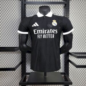 Mens Real Madrid 2025/26 Black Jersey Player Version