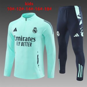 Unisex Real Madrid 2024/25 Half-Zip Kids Sweater+Pant 14001