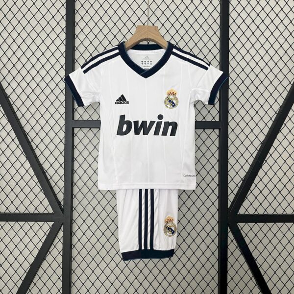 Real Madrid 2012/13 Home Kids Retro Jersey And Shorts