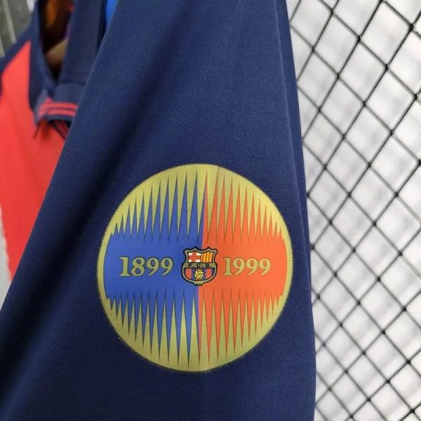 Barcelona 1899/1999 100Th Anniversary Edition Long Sleeves Retro Jersey - Image 7
