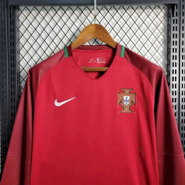 Portugal 2016/17 Home Long Sleeves Retro Jersey - Image 2