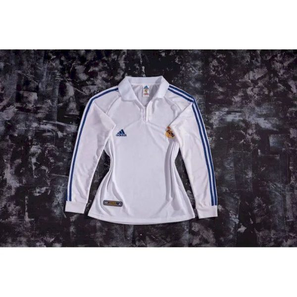 Real Madrid 2001/02 Home Long Sleeves Retro Jersey - Image 2