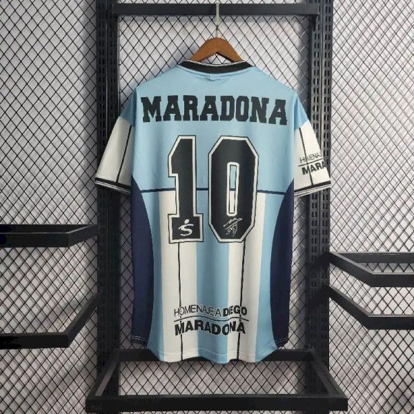 Argentina 2010 Maradona Retirement Commemorative Edition Retro Jersey - Image 10