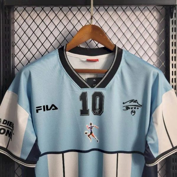 Argentina 2010 Maradona Retirement Commemorative Edition Retro Jersey - Image 5
