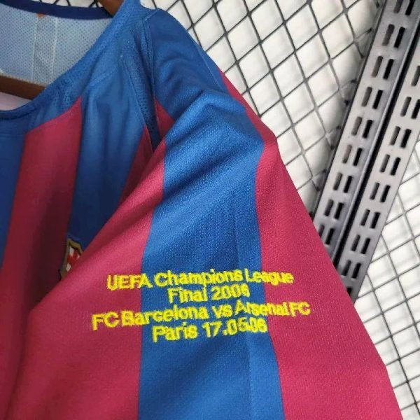 Barcelona 2005/06 Home Ucl Edition Long Sleeves Retro Jersey - Image 5