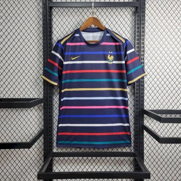 France 2024/25 Pre-Match Training Jersey - Image 2
