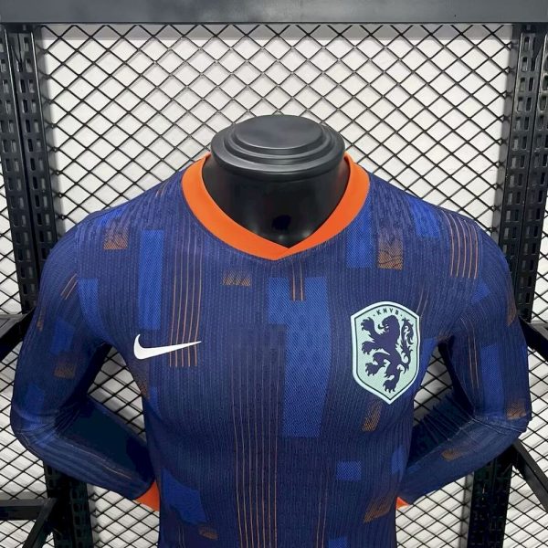 Netherlands 2024/25 Euro Away Long Sleeves Jersey ¨C Player Versi - Image 3